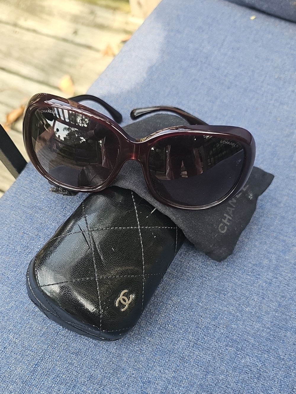 CHANEL CAMELLIA BORDEAUX BC14996047 SUNGLASSES/1A2570 - Picture 13 of 16